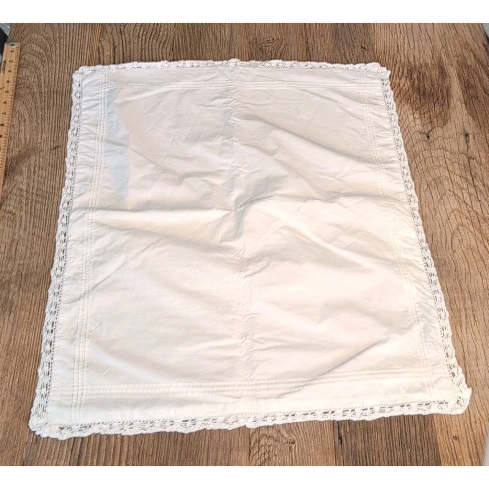 Lauren Ralph Lauren White European Euro One Pillow Sham Embroidered Highfields